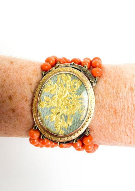 Bracelet en or jaune (750 millièmes) et argent com