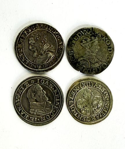 Alsace, Lorraine 
Lot de 4 Monnaies d'argent du XV