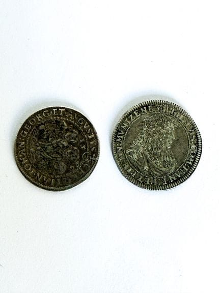 Lot de 2 monnaies : 
- ALSACE - Hanau - Lichtenber