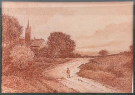GUERARD 
Personnage sur le chemin
Dessin à la sang