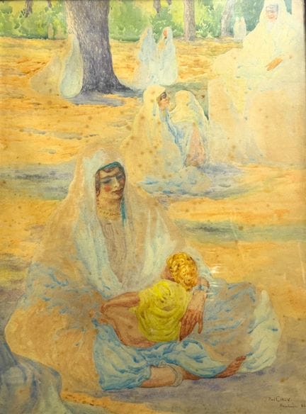 Paul CIROU (1869-1951)
Femme et enfant 
Aquarelle 
