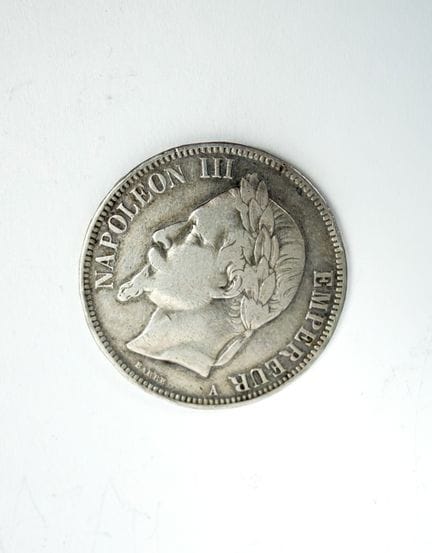 Napoléon III 
5 Francs en argent. 1866 A : Paris 
