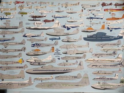 Les avions du Groupe Air France 
Trois affiches : 