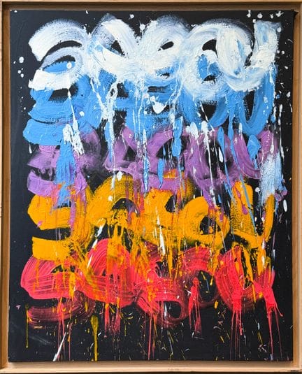 BABOU (1979)
Colors White 
Acrylique sur toile sig