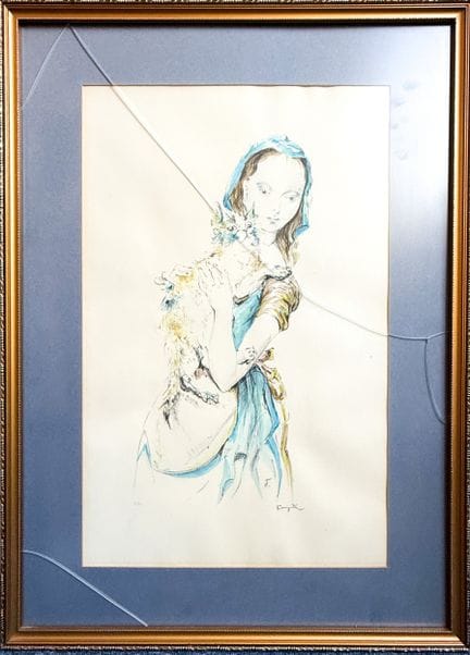 Tsuguharu Foujita (1886-1968) 
Jeune Fille au chat
