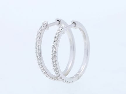 Orecchini con diamanti da 0,26 ct. in oro bianco 7