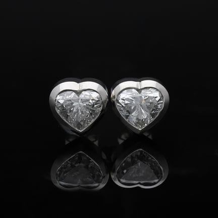 Earrings 2,01 ct. Diamonds 750 Platinum 18 kt., 95