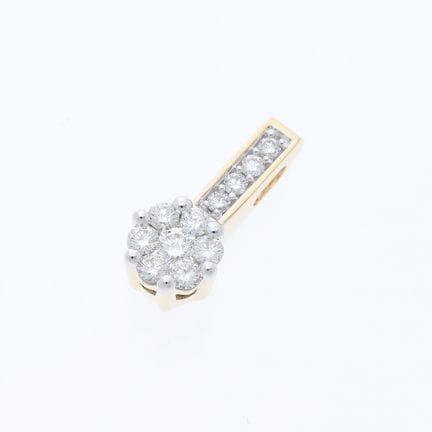 Ciondolo con diamanti da 0,40 ct. Oro giallo 585 d