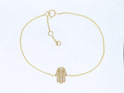 Bracciale con diamanti in oro giallo 750 da 18 car