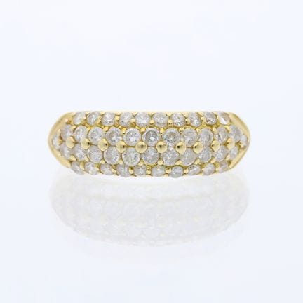 Anello con diamanti da 1,00 ct. Oro giallo 750, 18