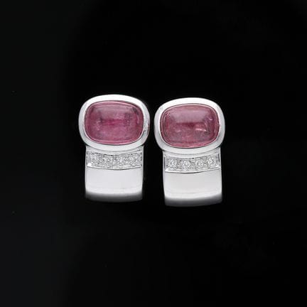 Friedrich Binder Earrings 3,08 ct. Tourmalines, Di