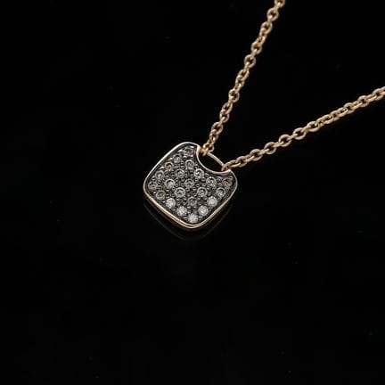 Necklace with pendant Diamonds 750 Rose gold 18 kt