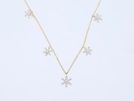 Collana con diamanti da 0,66 ct. Oro giallo 750, 1