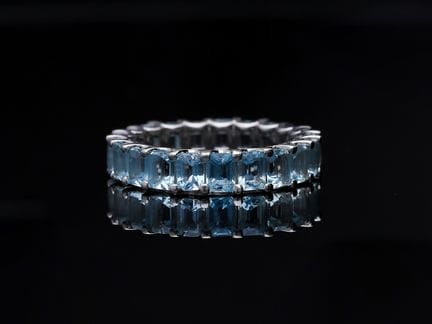 Ring 4,00 ct. Aquamarines 585 White gold 14 kt.
Pr