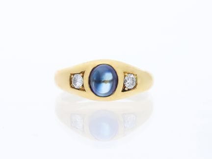 Anello 1,70 ct. Zaffiro, diamanti 750 Oro giallo 1
