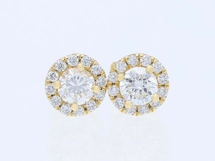 Orecchini con diamanti da 0,92 ct, in oro bianco 7