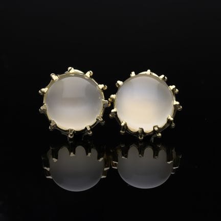 Earclips 6,00 ct. Quartz 750 Yellow gold 18 kt.
Pr