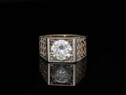 Ring 2,43 ct. Diamond 585 Yellow gold 14 kt. New
P