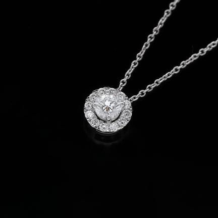 Necklace with pendant 0,40 ct. Diamonds 750 White 