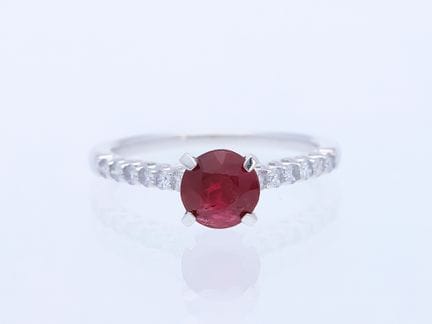 Anello 1,45 ct. Spinello, diamanti 750 Oro bianco 