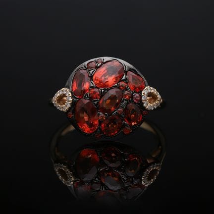 Ring Sapphire Diamonds 750 Rose gold 18 kt. New
Pr