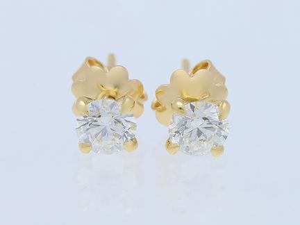 Orecchini con diamanti in oro giallo 750 da 18 car