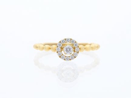 Anello con diamanti da 0,19 ct. Oro giallo 750 da 