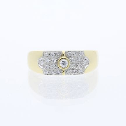 Anello con diamanti da 0,26 ct. in oro giallo 750 