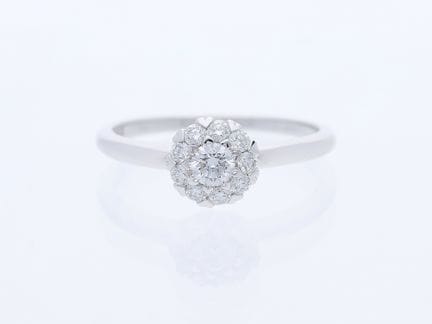 Ring 0,35 ct. Diamonds 750 White gold 18 kt. New
P