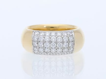 Anello con diamanti da 1,16 ct. in oro giallo 750 
