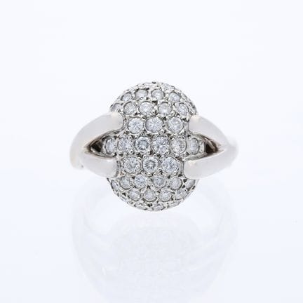 Anello 1,10 ct. Diamanti, oro bianco 750, 18 kt.
D
