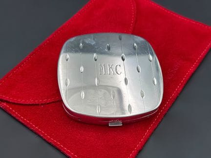 Cartier powder case, sterling silver, approx. 130 