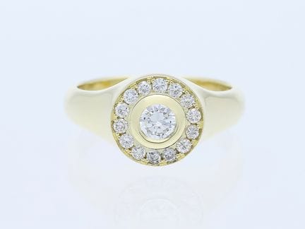 Anello 0,59 ct. Diamanti, oro giallo 585, 14 carat
