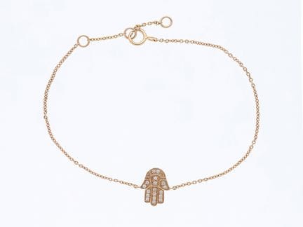 Bracciale con diamanti in oro rosa 750 da 18 carat