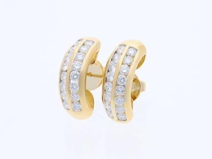 Orecchini con diamanti da 3,00 ct. in oro giallo 5