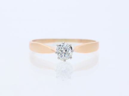 Anello con diamante da 0,50 ct. in oro rosa 585 da
