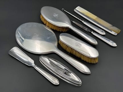 Set di bellezza Cartier: argento sterling, 8 pezzi