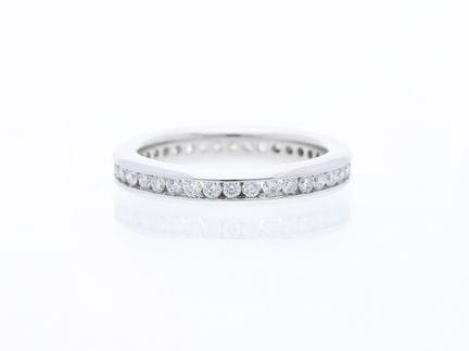 Anello 0,75 ct. Diamanti, oro bianco 750, 18 kt. N
