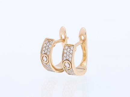 Orecchini con diamanti da 0,26 ct. in oro rosa 750