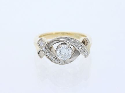Anello 0,70 ct. Diamanti, oro giallo 585, 14 kt.
D