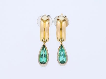 Orecchini con tormaline da 2,00 ct. in oro bicolor