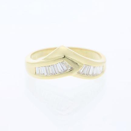 Anello con diamanti da 0,60 ct. Oro giallo 750 da 