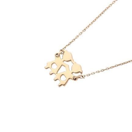 Collana con ciondolo in diamante, oro rosa 750, 18
