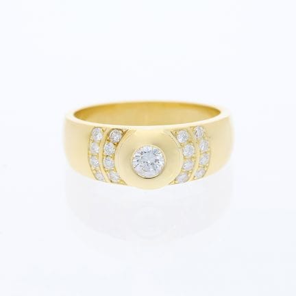 Anello 0,42 ct. Diamanti, oro giallo 750, 18 carat