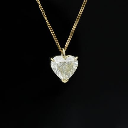 Necklace with pendant 2,07 ct. Diamond 750 Yellow 