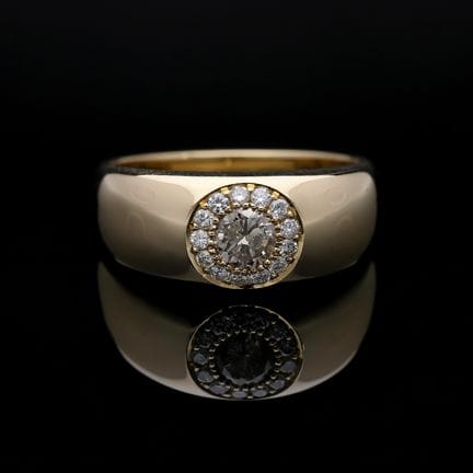 Ring 0,45 ct. Diamonds 585 Yellow gold 14 kt. New

