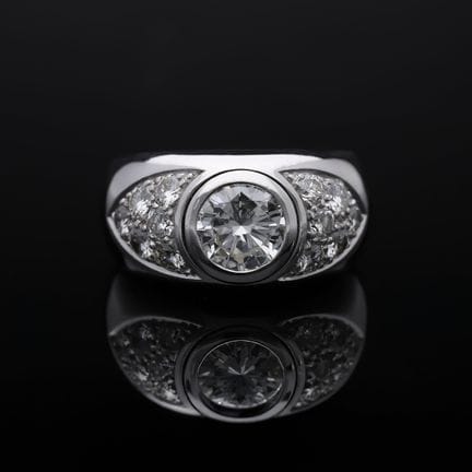 Ring 2,00 ct. Diamond, Diamonds 750 White gold 18 