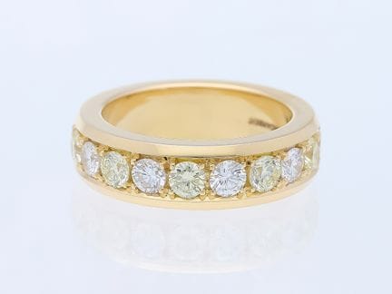 Anello 2,80 ct. Diamanti, oro giallo 585 da 14 kt.