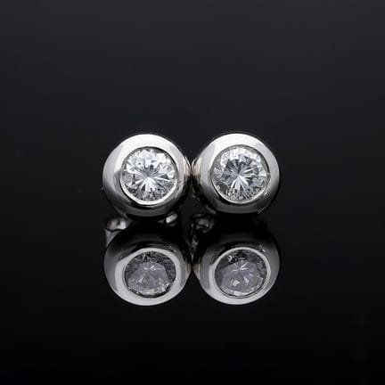 Earrings 0,70 ct. Diamonds 750 Platinum 18 kt., 95