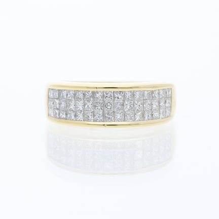 Anello con diamanti da 1,00 ct. Oro giallo 750, 18